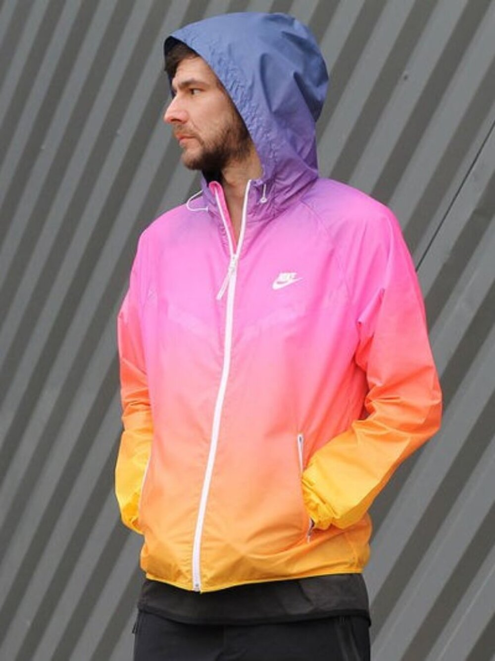 Men’s Nike Tech Pack Windrunner Sunset Windbreaker Full Zip Hoodie Size Size XL